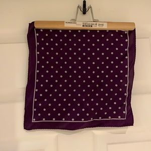 MEXX Purple polkadot silk mini scarf Pocket square
